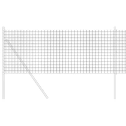 Geschweißter Drahtzaun Grau 0,6 x 10 m Stahl