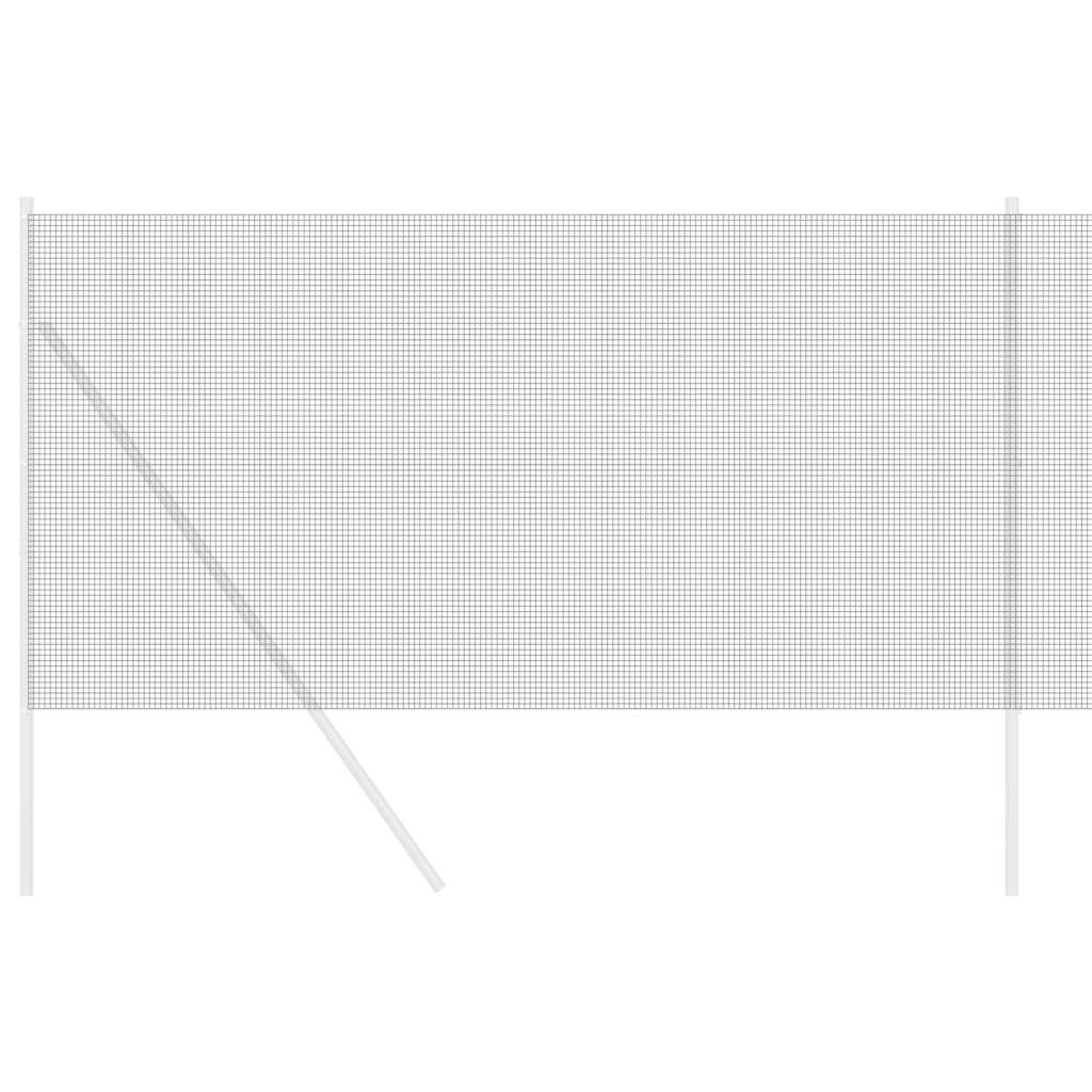 Geschweißter Drahtzaun Grau 1.4 x 10 m Stahl