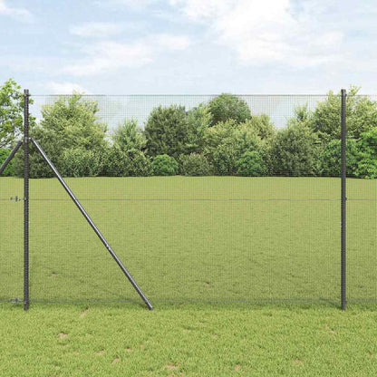 Geschweißter Drahtzaun Grau 1.6 x 10 m Stahl