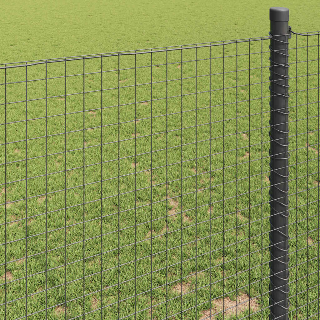 Geschweißter Drahtzaun Grau 1,2 x 25 m Stahl