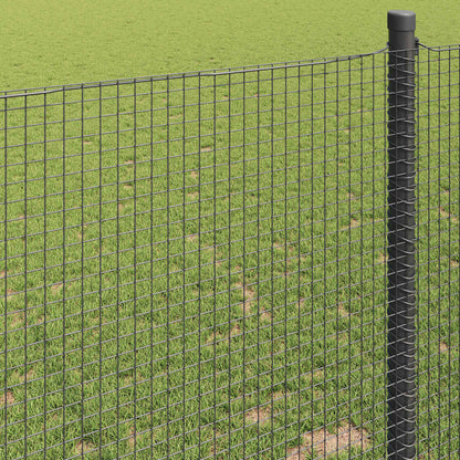 Geschweißter Drahtzaun Grau 1,5 x 25 m Stahl