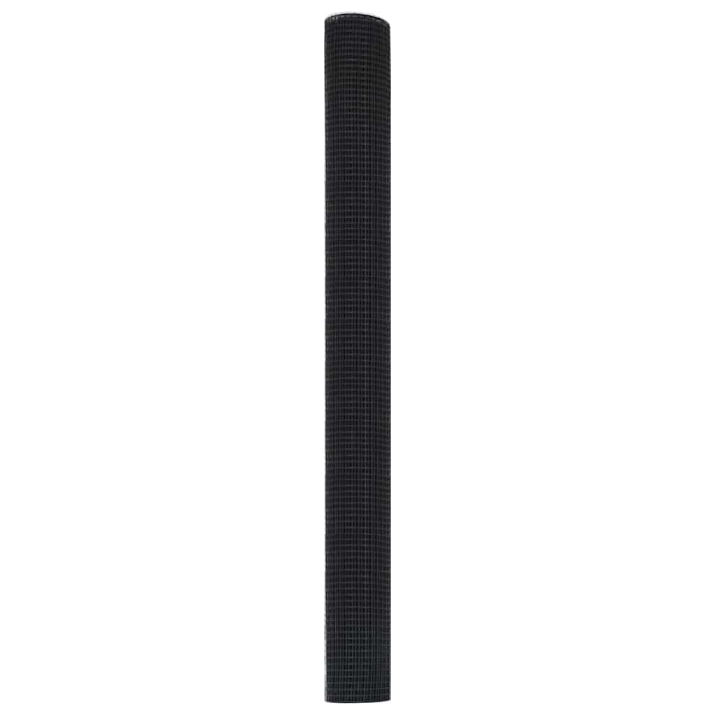 Geschweißter Drahtzaun Grau 1.6 x 25 m Stahl