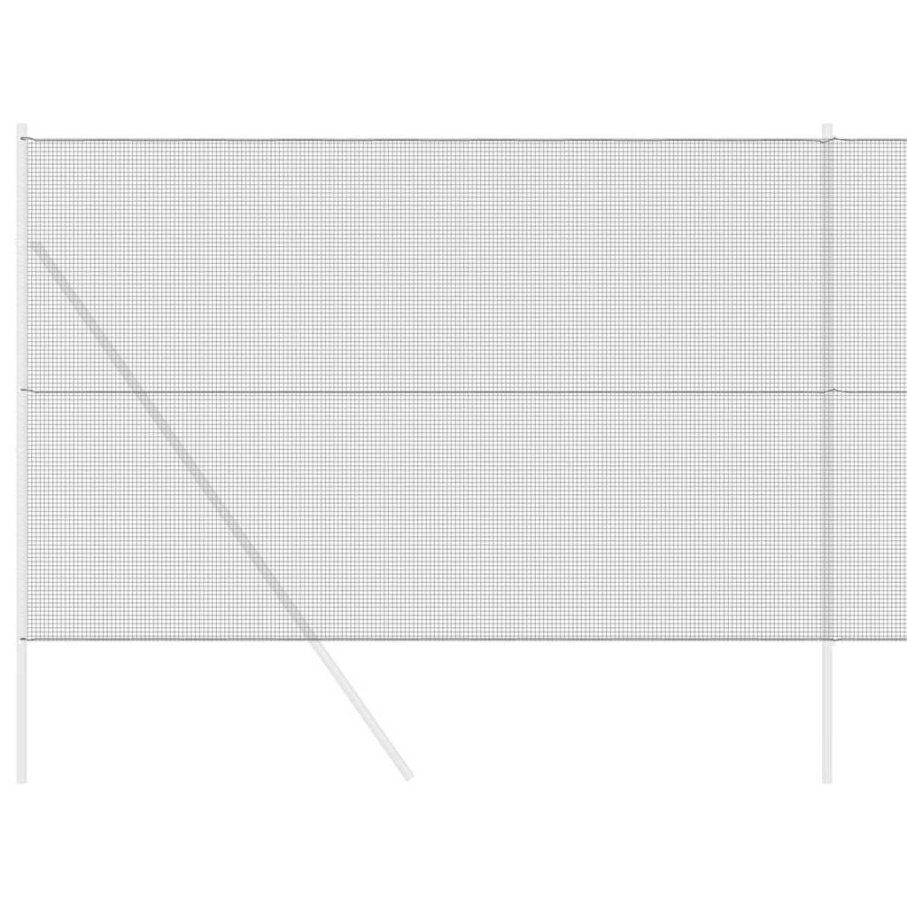 Geschweißter Drahtzaun Grau 1.6 x 25 m Stahl