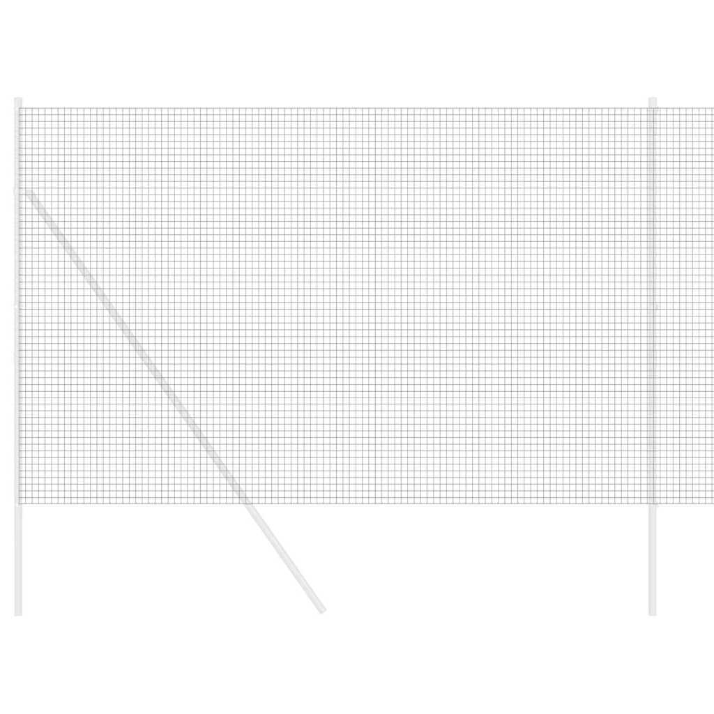 Geschweißter Drahtzaun Grau 1.6 x 25 m Stahl