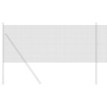 Geschweißter Drahtzaun Grau 0.4 x 50 m Stahl