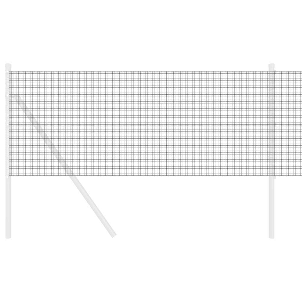 Geschweißter Drahtzaun Grau 0,8 x 50 m Stahl