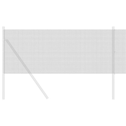 Geschweißter Drahtzaun Grau 0,8 x 50 m Stahl