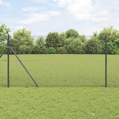 Geschweißter Drahtzaun Grau 1.4 x 50 m Stahl