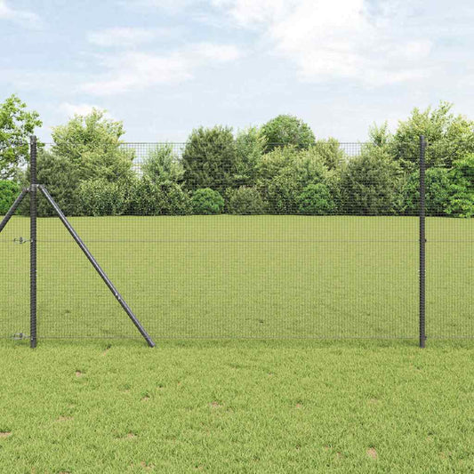 Geschweißter Drahtzaun Grau 1.4 x 50 m Stahl