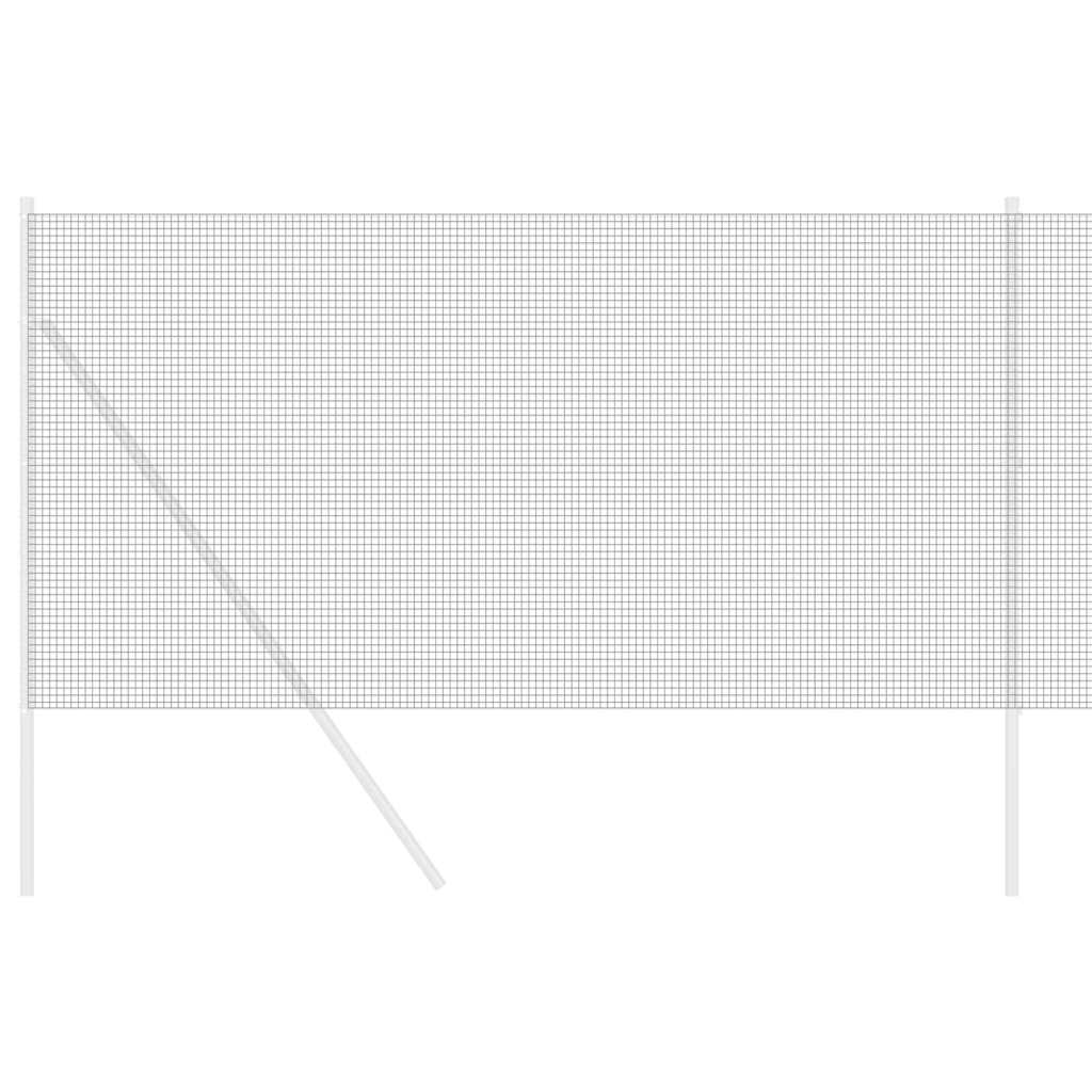 Geschweißter Drahtzaun Grau 1.4 x 50 m Stahl