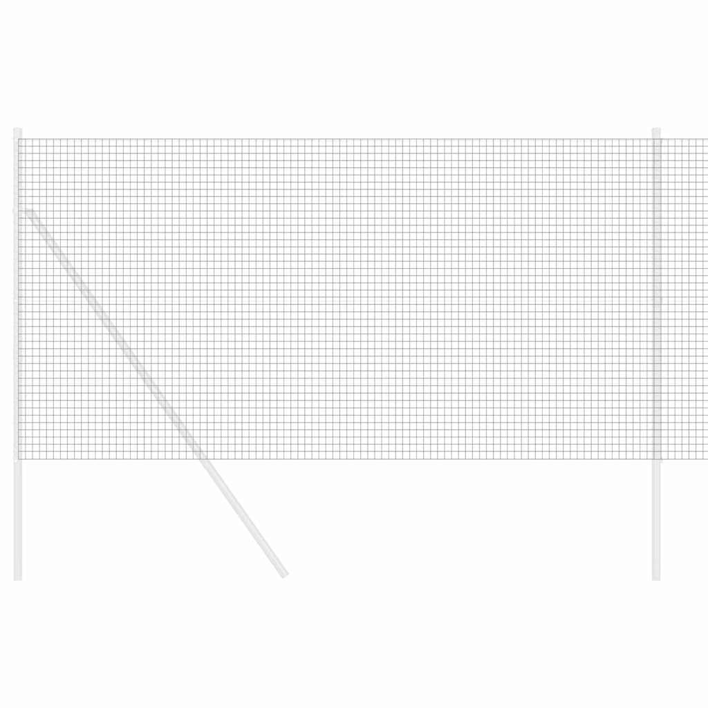 Geschweißter Drahtzaun Grau 1.4 x 50 m Stahl