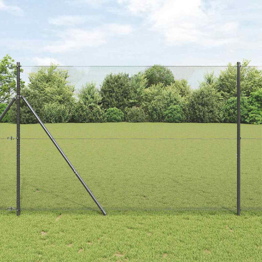 Geschweißter Drahtzaun Grau 1.5 x 50 m Stahl
