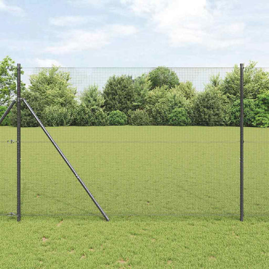 Geschweißter Drahtzaun Grau 1.5 x 50 m Stahl