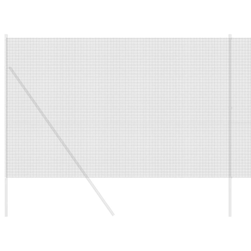 Geschweißter Drahtzaun Grau 1.5 x 50 m Stahl