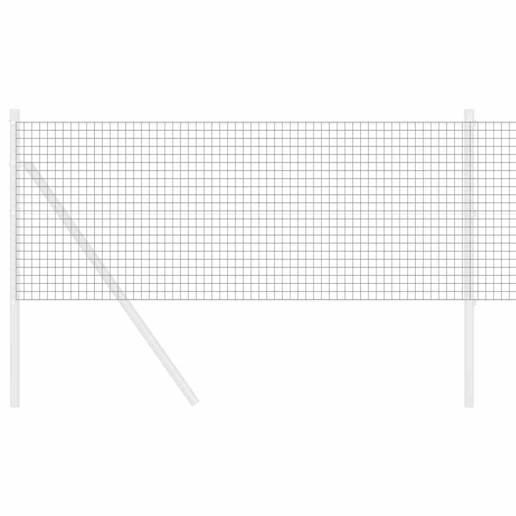 Geschweißter Drahtzaun Grau 0,5 x 100 m Stahl