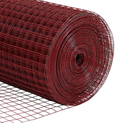 Geschweißter Drahtzaun Rot 1.5 x 25 m Stahl