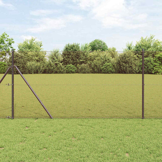 Geschweißter Drahtzaun Rot 1.5 x 25 m Stahl
