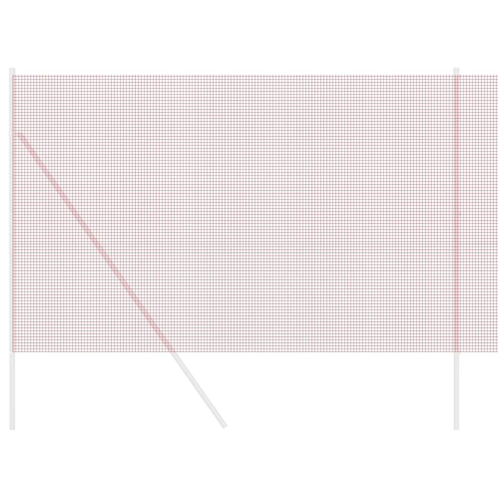 Geschweißter Drahtzaun Rot 1.5 x 25 m Stahl