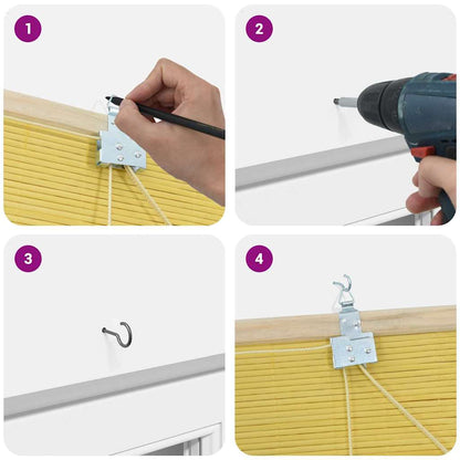 Fenster Jalousien & Rollos Sonstiges Gelb Bambus