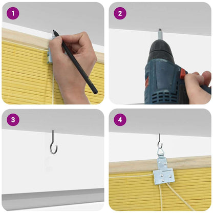 Fenster Jalousien & Rollos Sonstiges Gelb Bambus
