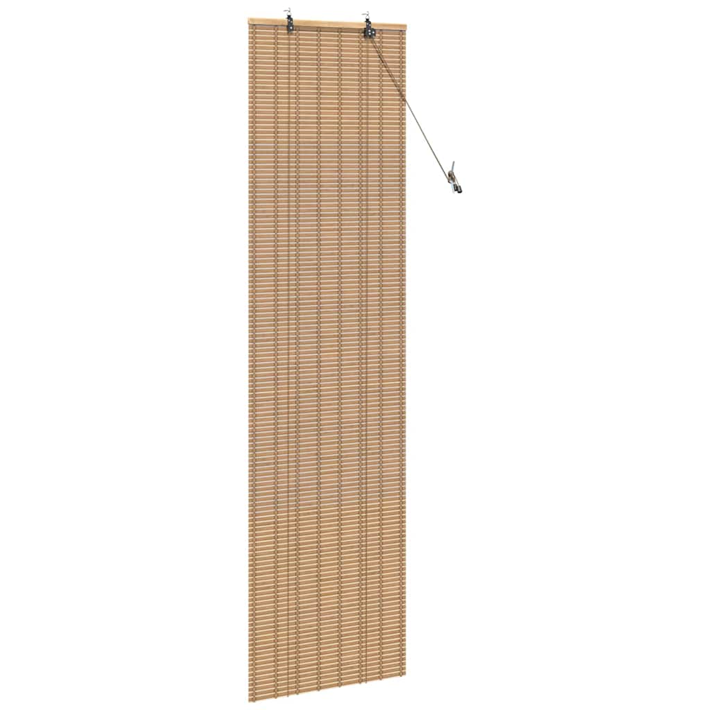 Rollo mit Vorhängen Hellbraun 60 x 220 cm Bambus