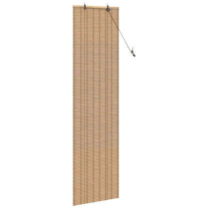 Rollo mit Vorhängen Hellbraun 60 x 220 cm Bambus