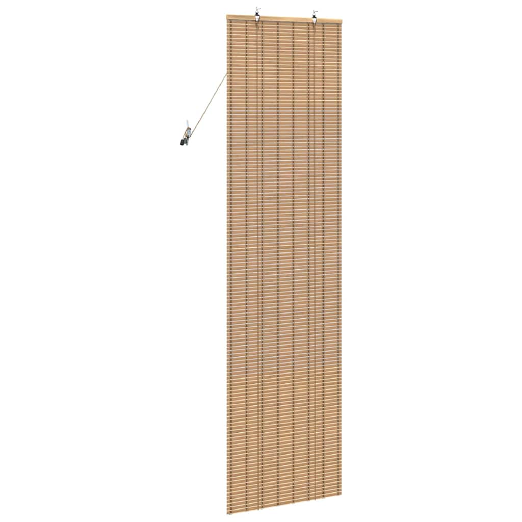 Rollo mit Vorhängen Hellbraun 60 x 220 cm Bambus