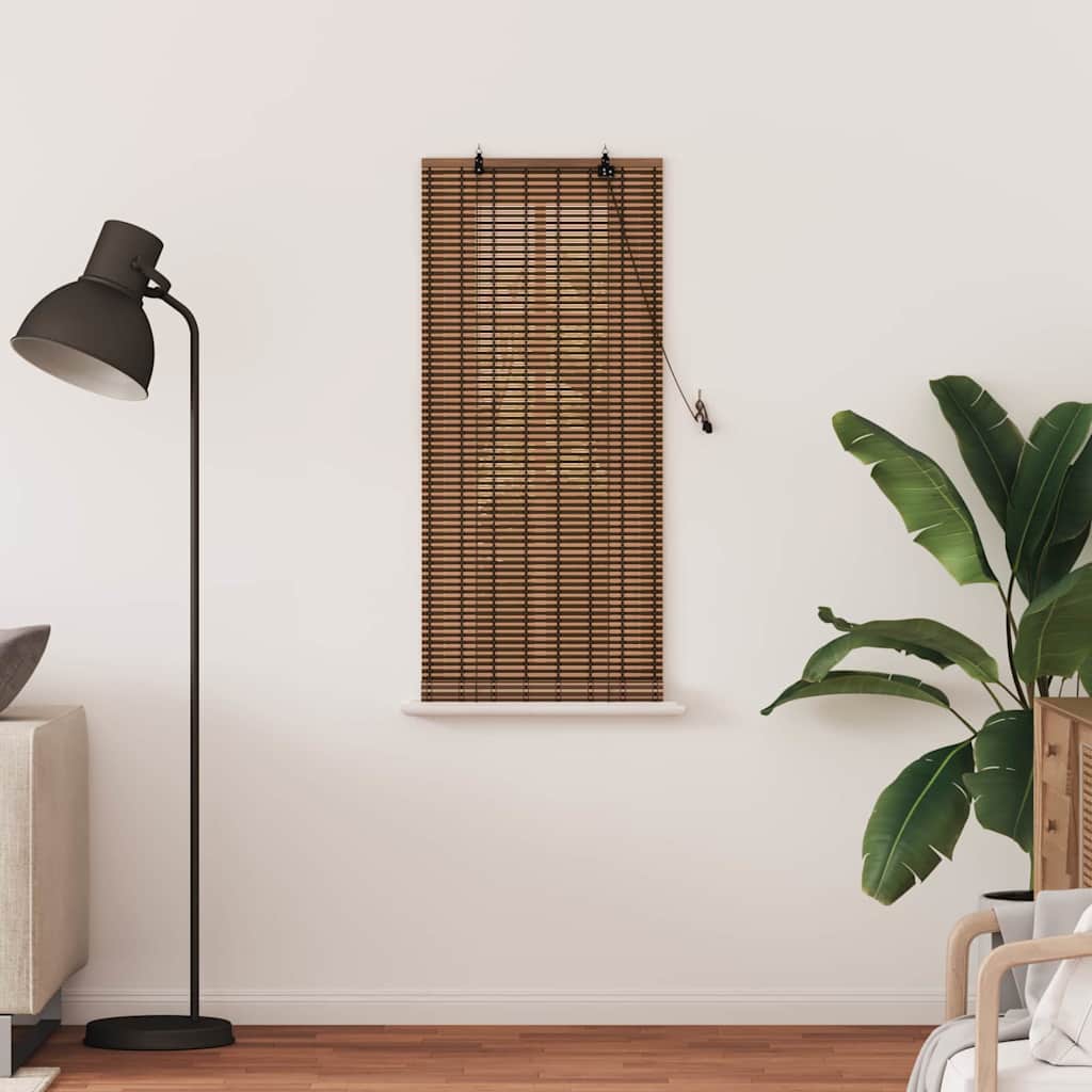 Fensterjalousien und -schattierungen Braun 60 x 160 cm Bambus