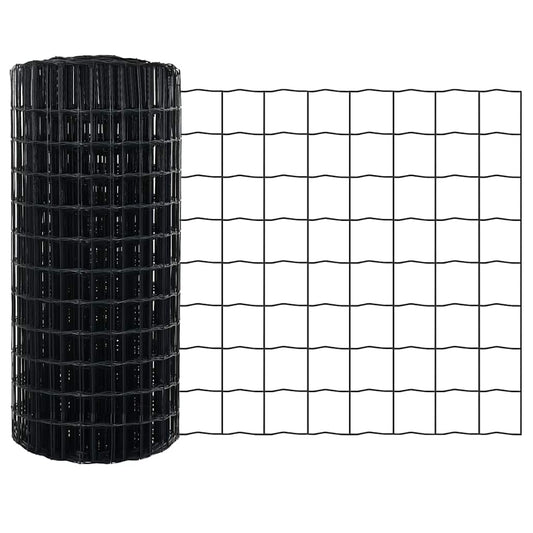 Eurozaun Grau 0.8 x 10 m PVC-beschichtetes Eisen