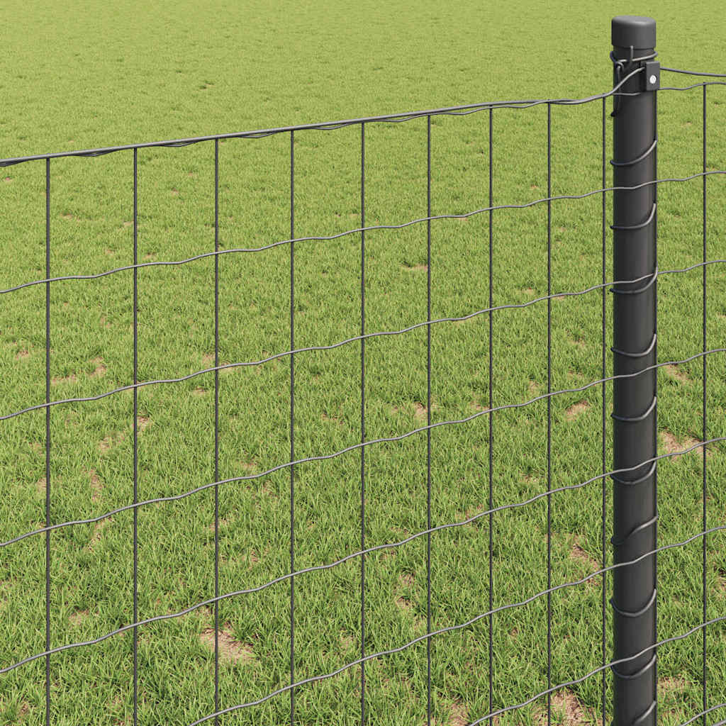 Eurozaun Grau 1,4 x 10 m PVC-beschichtetes Eisen