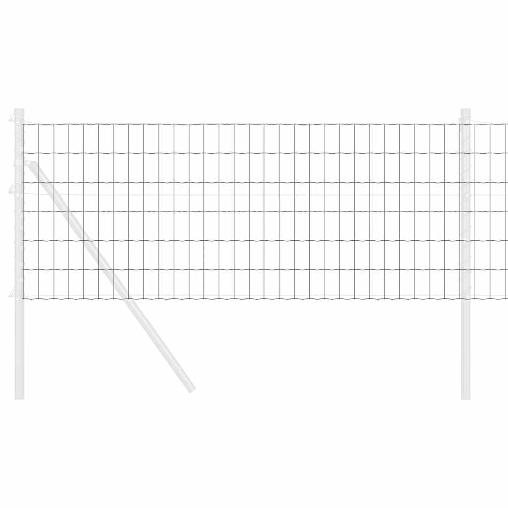 Eurozaun Grau 0.8 x 10 m PVC-beschichtetes Eisen