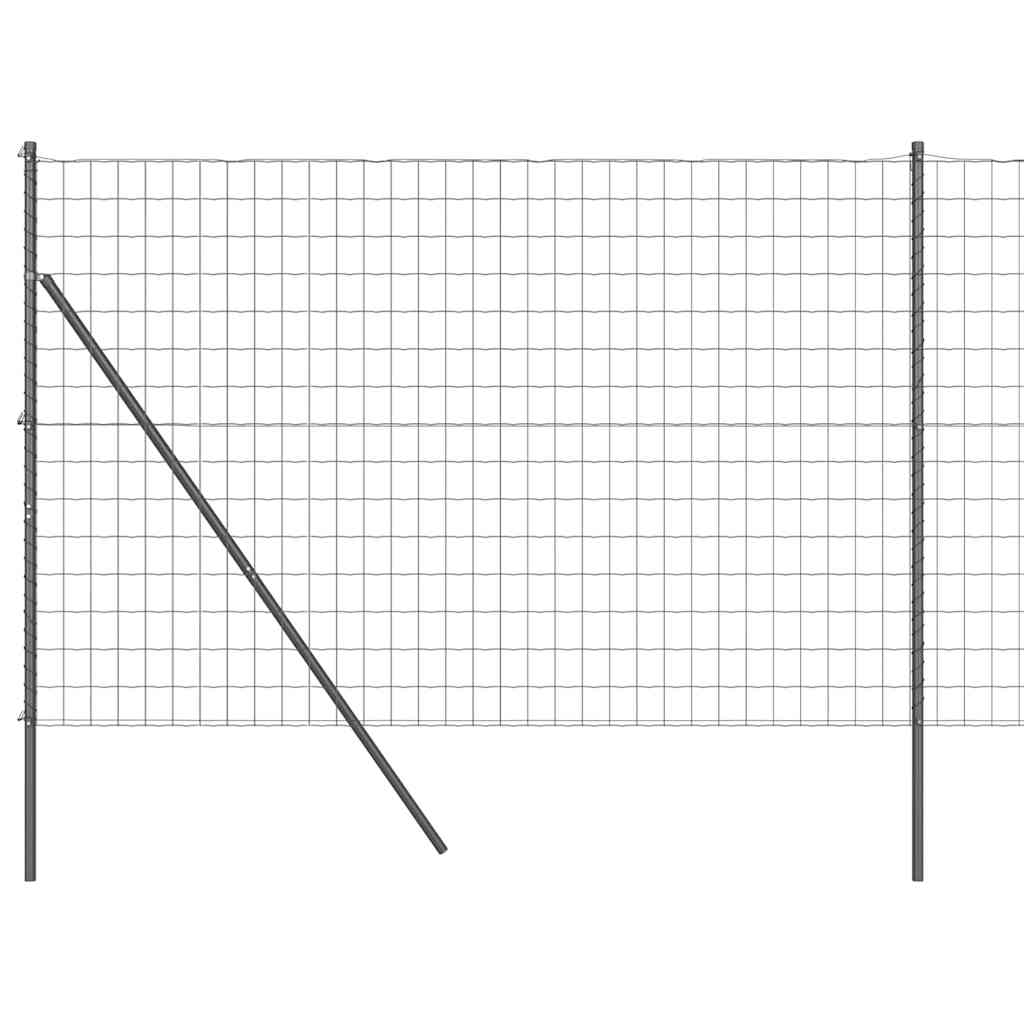 Eurozaun Grau 1.6 x 10 m PVC-beschichtetes Eisen