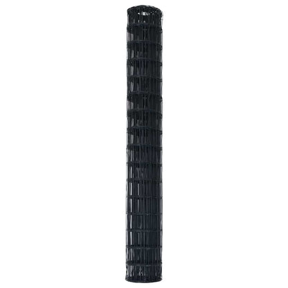 Eurozaun Grau 1.6 x 10 m PVC-beschichtetes Eisen