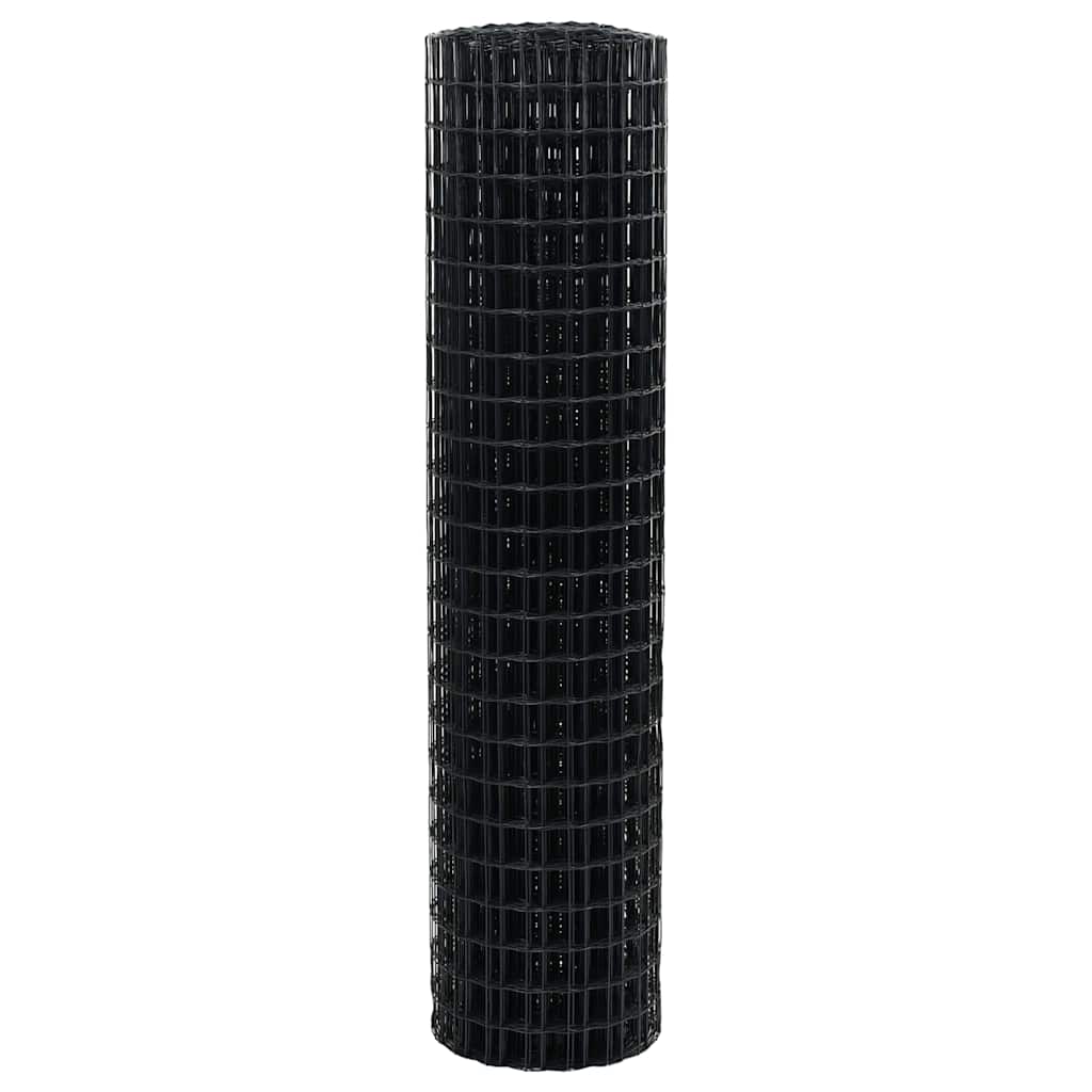 Eurozaun Grau 1 x 25 m PVC-beschichtetes Eisen