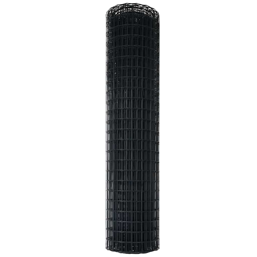 Eurozaun Grau 1 x 25 m PVC-beschichtetes Eisen