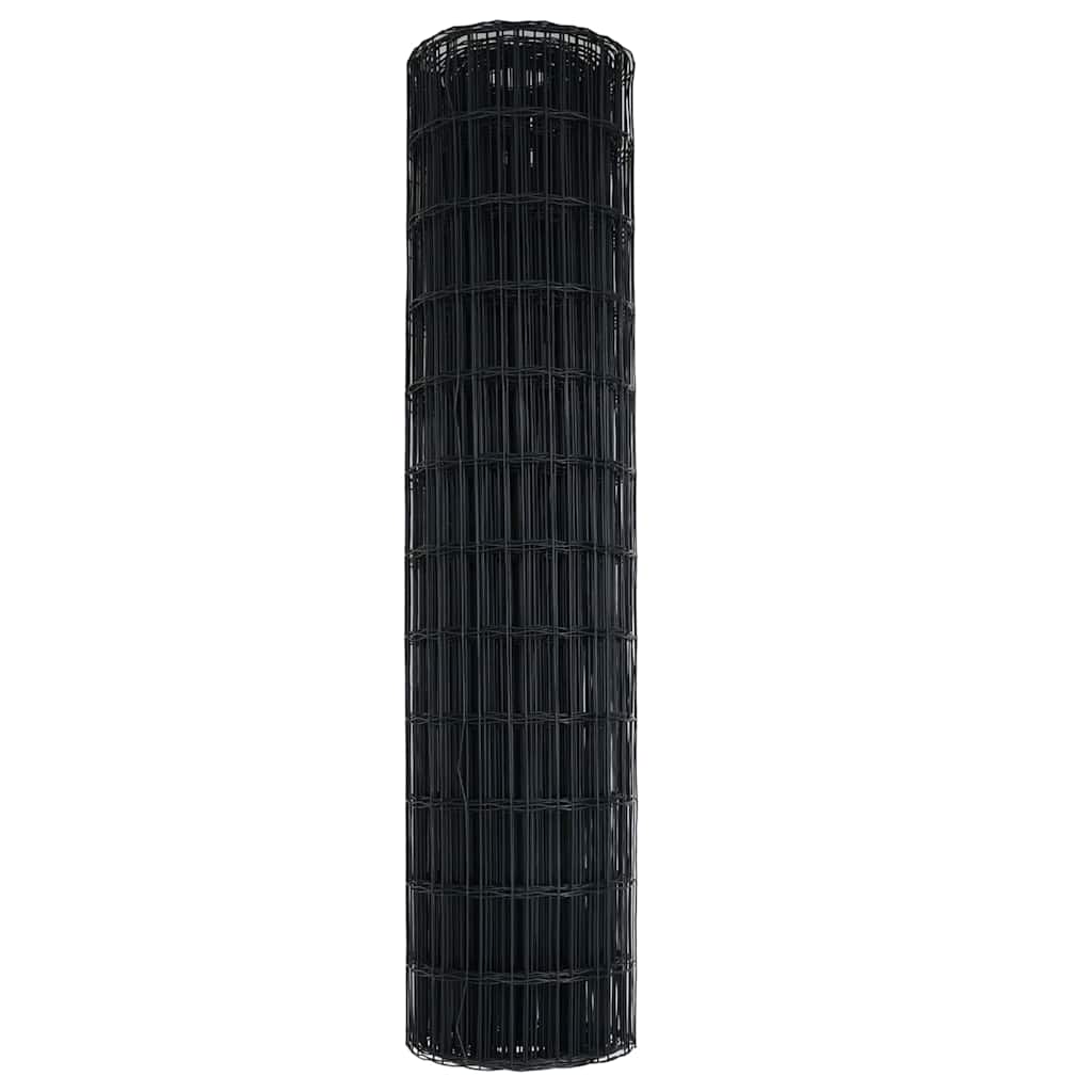 Eurozaun Grau 1 x 25 m PVC-beschichtetes Eisen