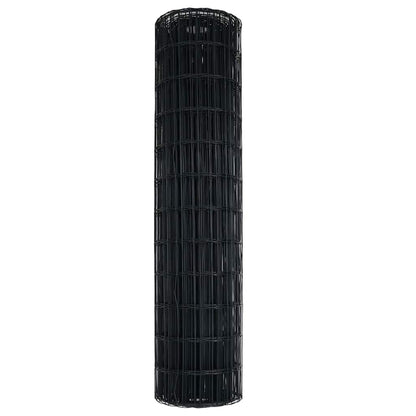 Eurozaun Grau 1 x 25 m PVC-beschichtetes Eisen