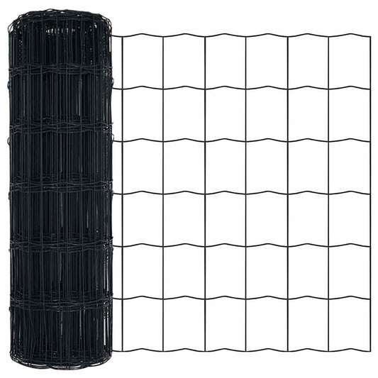 Eurozaun Grau 0,4 x 25 m PVC-beschichtetes Eisen