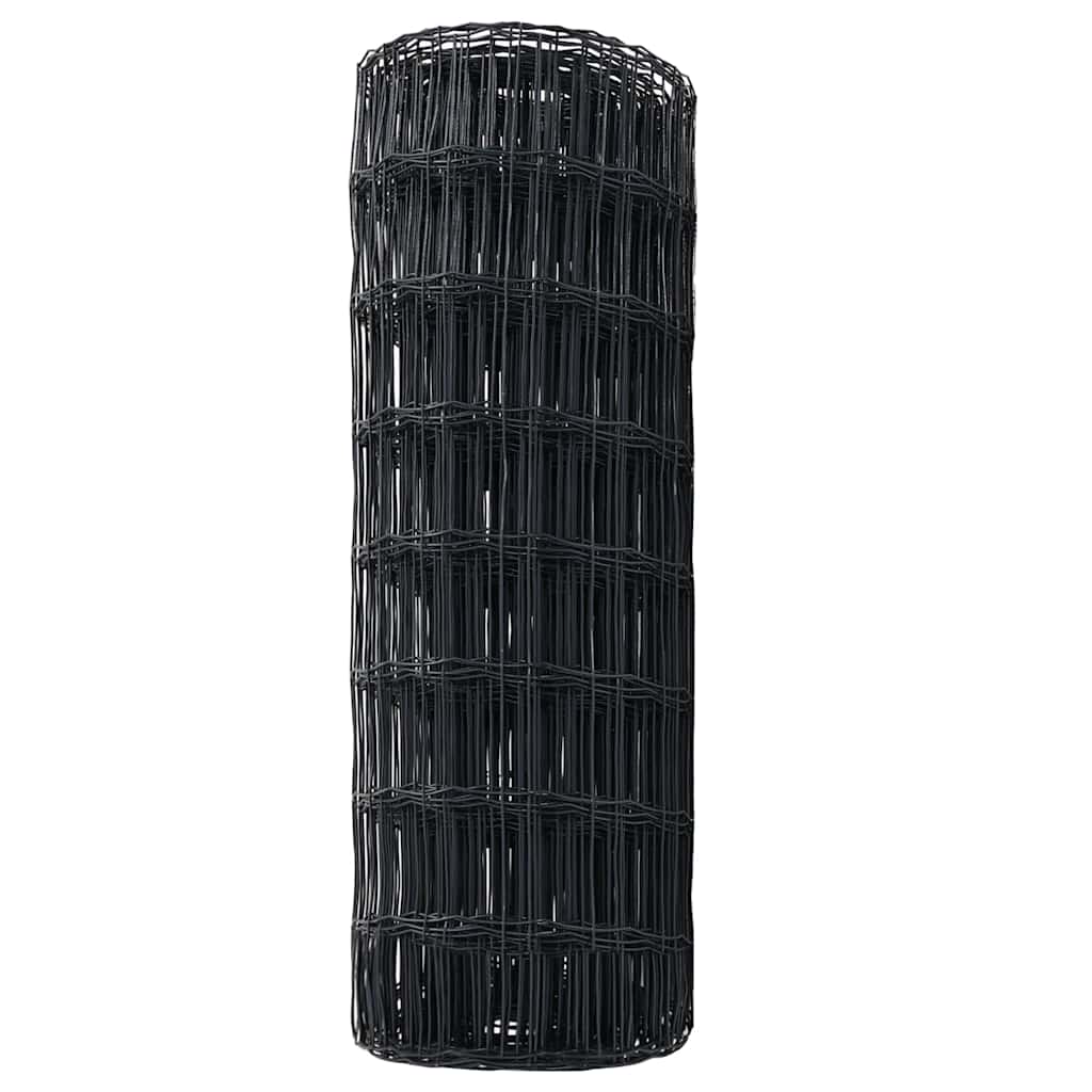 Eurozaun Grau 0,6 x 10 m PVC-beschichtetes Eisen