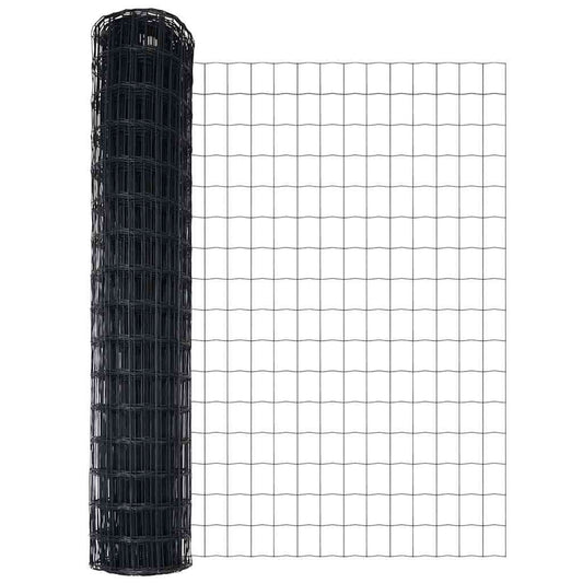 Eurozaun Grau 1,4 x 10 m PVC-beschichtetes Eisen