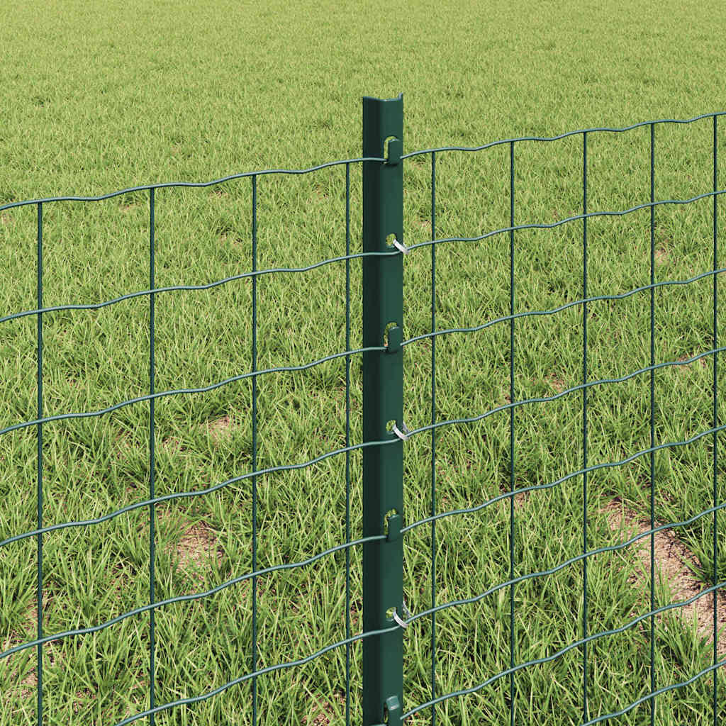 Zaunpfosten 22 pcs Grün 80 cm Stahl