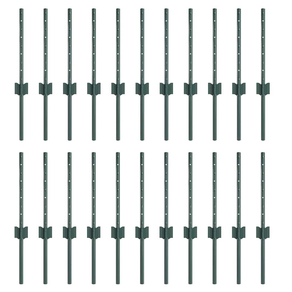 Zaunpfosten Manuell 22 pcs Grün Stahl