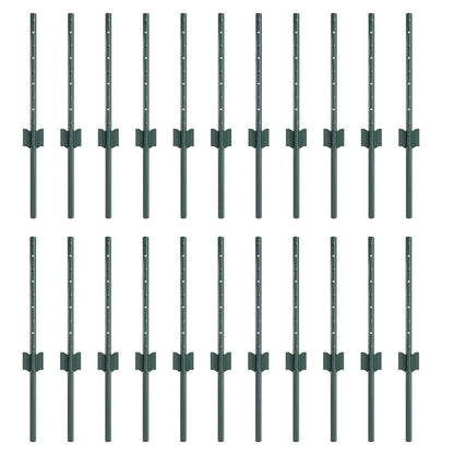 Zaunpfosten Manuell 22 pcs Grün Stahl
