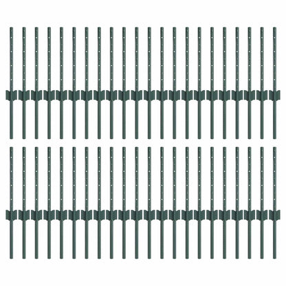 Grün Zaunpfosten 44 pcs Grün Stahl