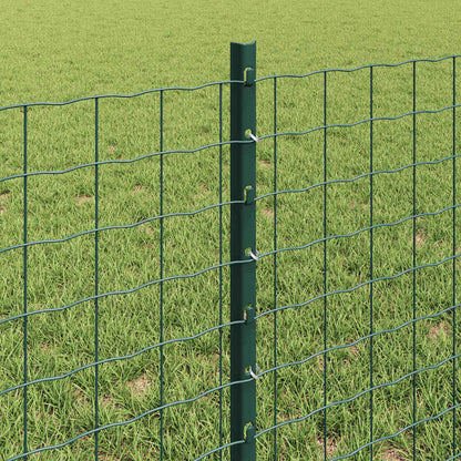 Zaunpfosten 44 pcs Grün 100 cm Stahl