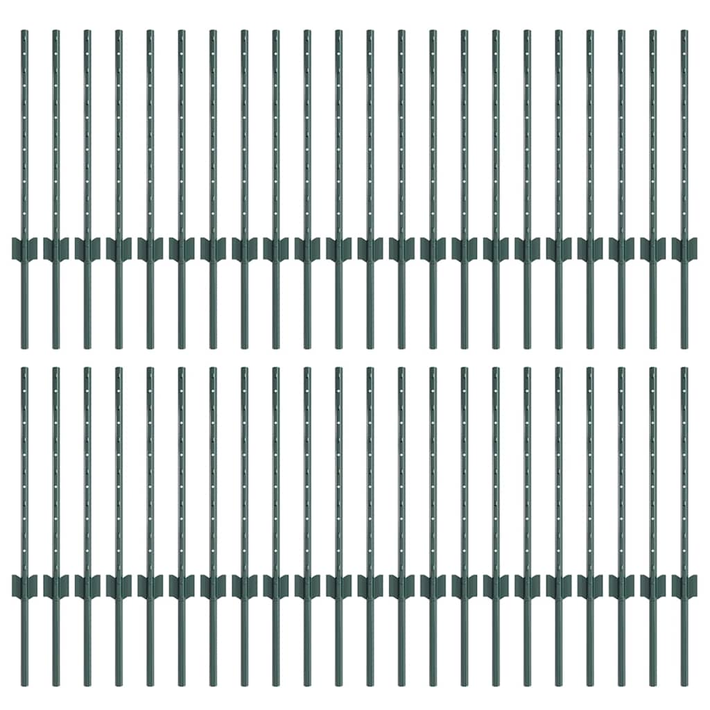 Grün Zaunpfosten 44 pcs Grün Metall