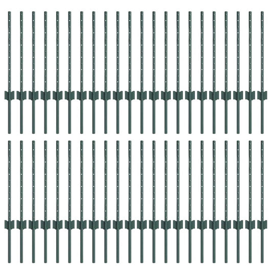 Grün Zaunpfosten 44 pcs Grün Metall