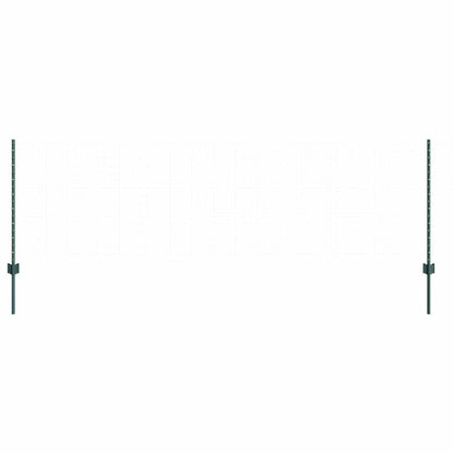 Zaunpfosten Silber 44 pcs Grün Stahl