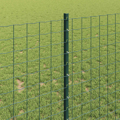 Zaunpfosten 44 pcs Grün 140 cm Stahl