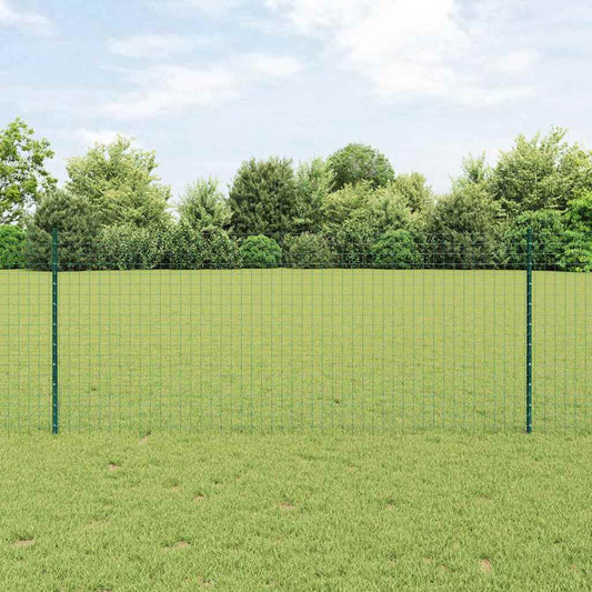 Zaunpfosten Silber 44 pcs Grün Pulverbeschichteter Stahl